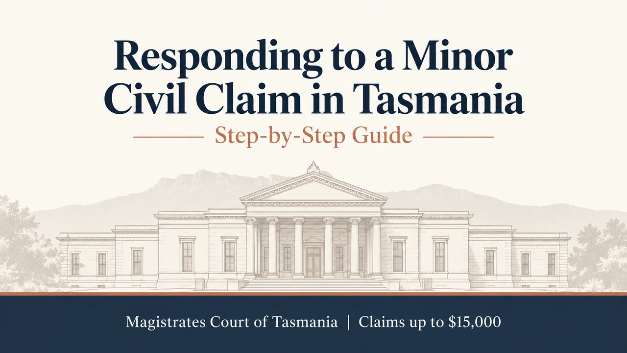 Tasmania Minor Civil Claim Response — Respond Step by Step