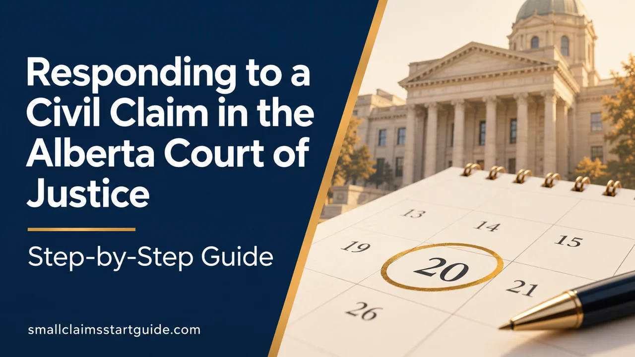 Alberta Civil Claim Response Guide — Your 20-Day Deadline Explained