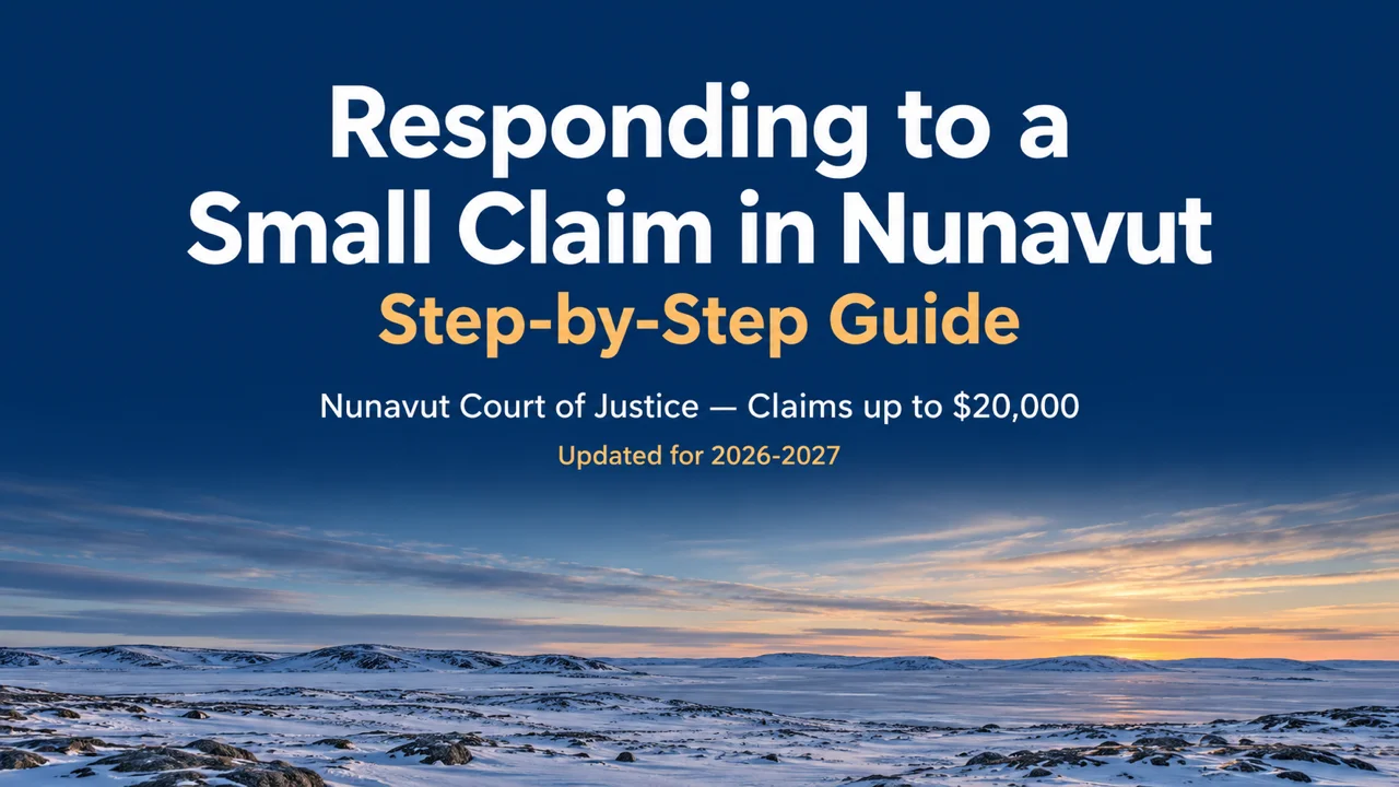 Nunavut Small Claims Response Guide — Meet Your 30-Day Deadline