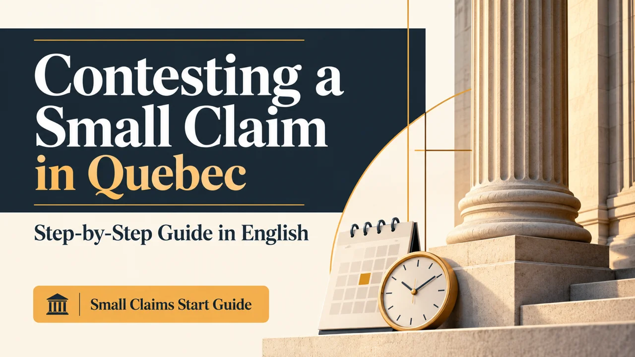 Quebec Small Claims Defence — Respond to the Claim in English