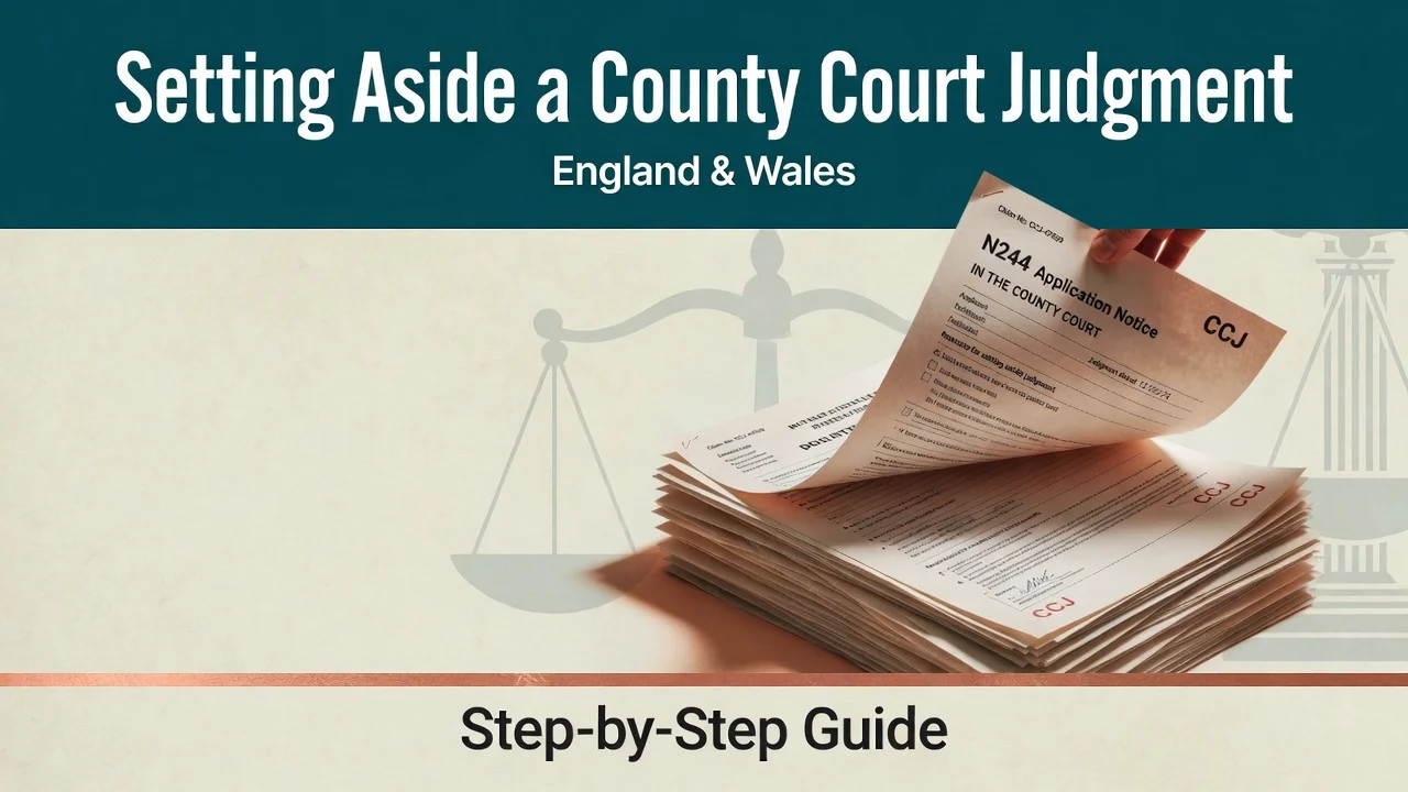 England & Wales CCJ Set-Aside Guide — Clear the Default Judgment