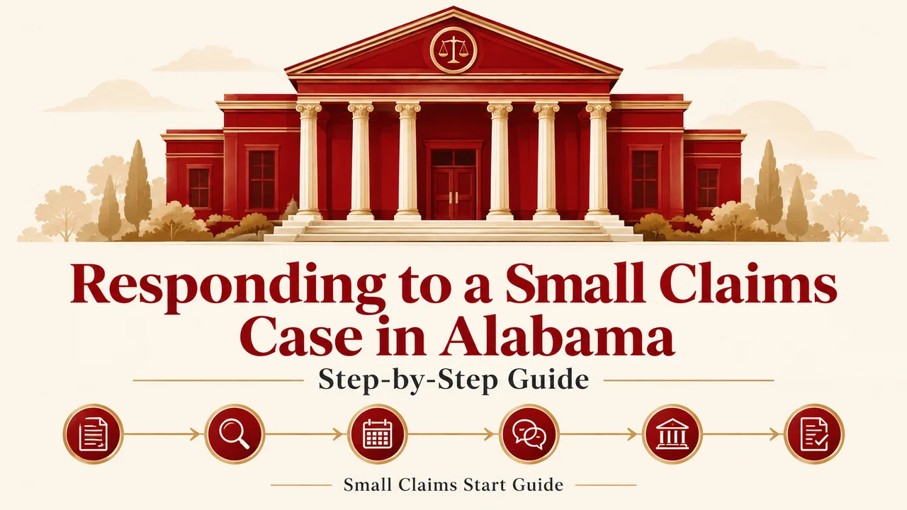 Alabama Small Claims Response Guide — Answer Your Case Step by Step