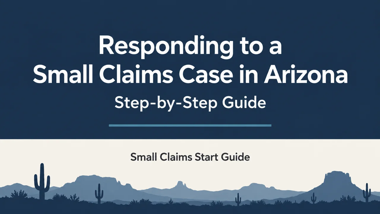 Arizona Small Claims Response Guide — Your 20- or 30-Day Deadline, Step by Step
