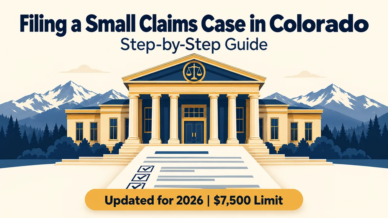 Colorado Small Claims Filing Guide — Forms, Fees, Service and Hearing Steps