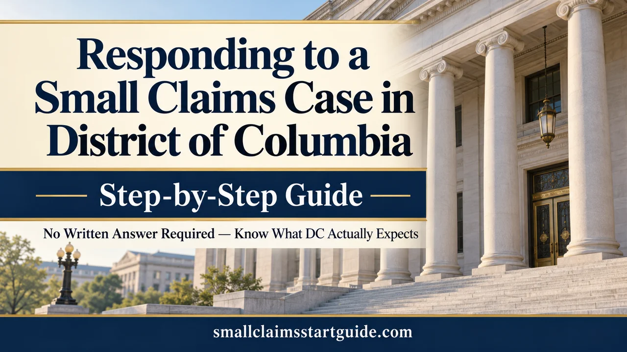 DC Small Claims Response — No Written Answer, but Miss Court and You Lose