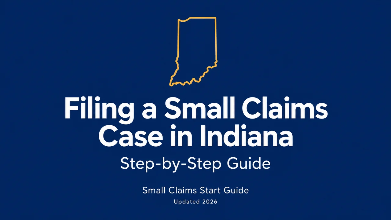 Indiana Small Claims Filing Guide — Every Step from Demand Letter to Hearing