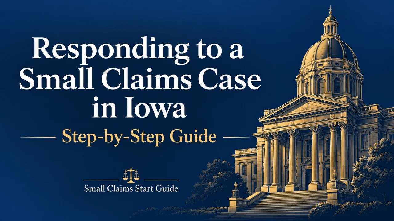 Iowa Small Claims Response Guide — Answer Your Case Step by Step