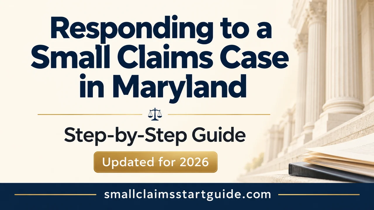 Maryland Small Claims Response — Your 15- or 60-Day Deadline, Step by Step