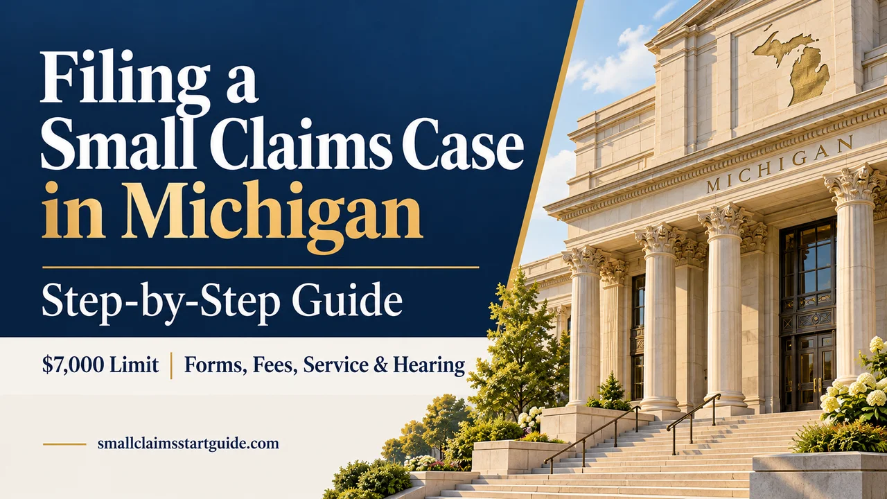 Michigan Small Claims Filing Guide — Forms, Fees, Service and Hearing Steps