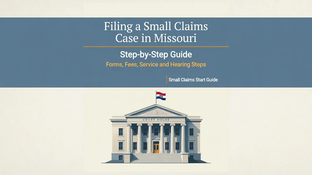 Missouri Small Claims Filing Guide — Forms, Fees, Service and Hearing Steps