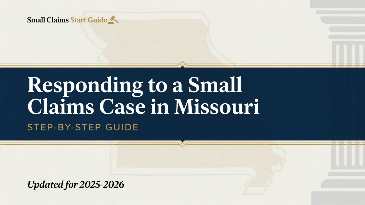 Missouri Small Claims Response Guide — Served? Here's What to Do