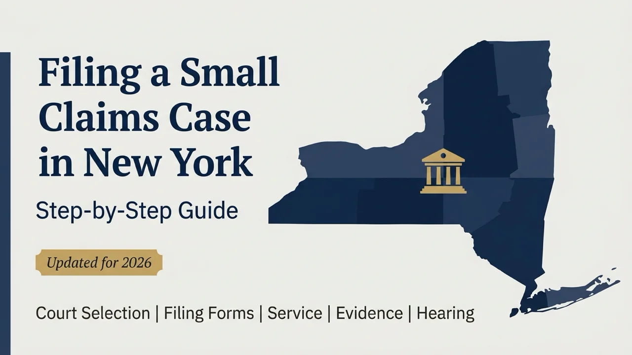 New York Small Claims Filing Guide — Forms, Fees, Service and Hearing Steps