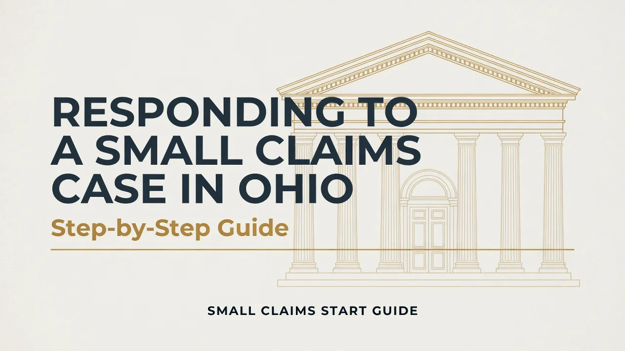 Ohio Small Claims Response Guide — Served? Here's What to Do