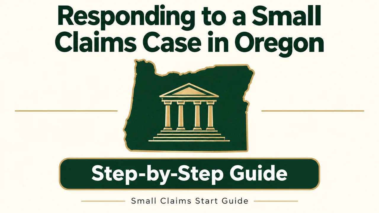 Oregon Small Claims Response — Your 30-Day Action Plan
