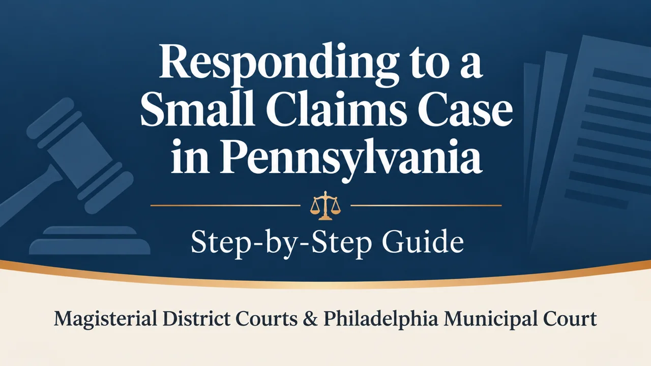 Pennsylvania Small Claims Response Guide — Served? Here's Your Next Move