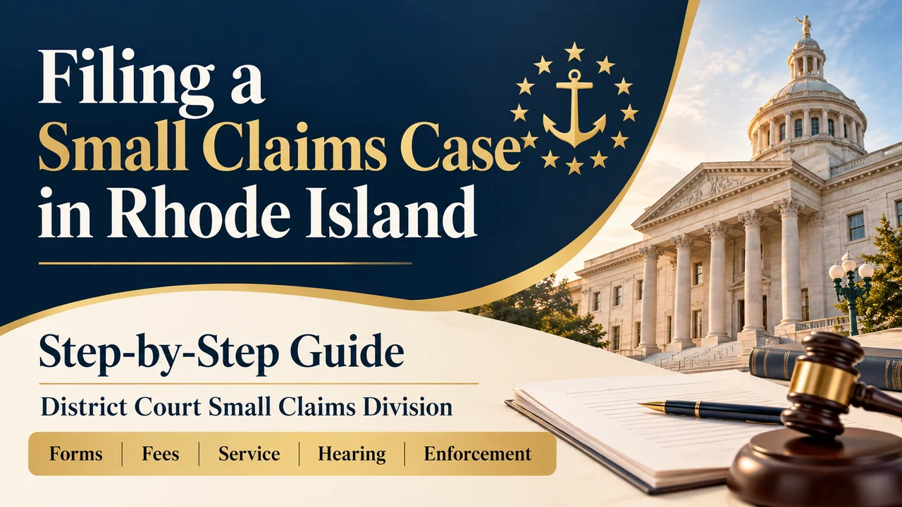 Rhode Island Small Claims Filing Guide — Forms, Fees, Service and Hearing Steps