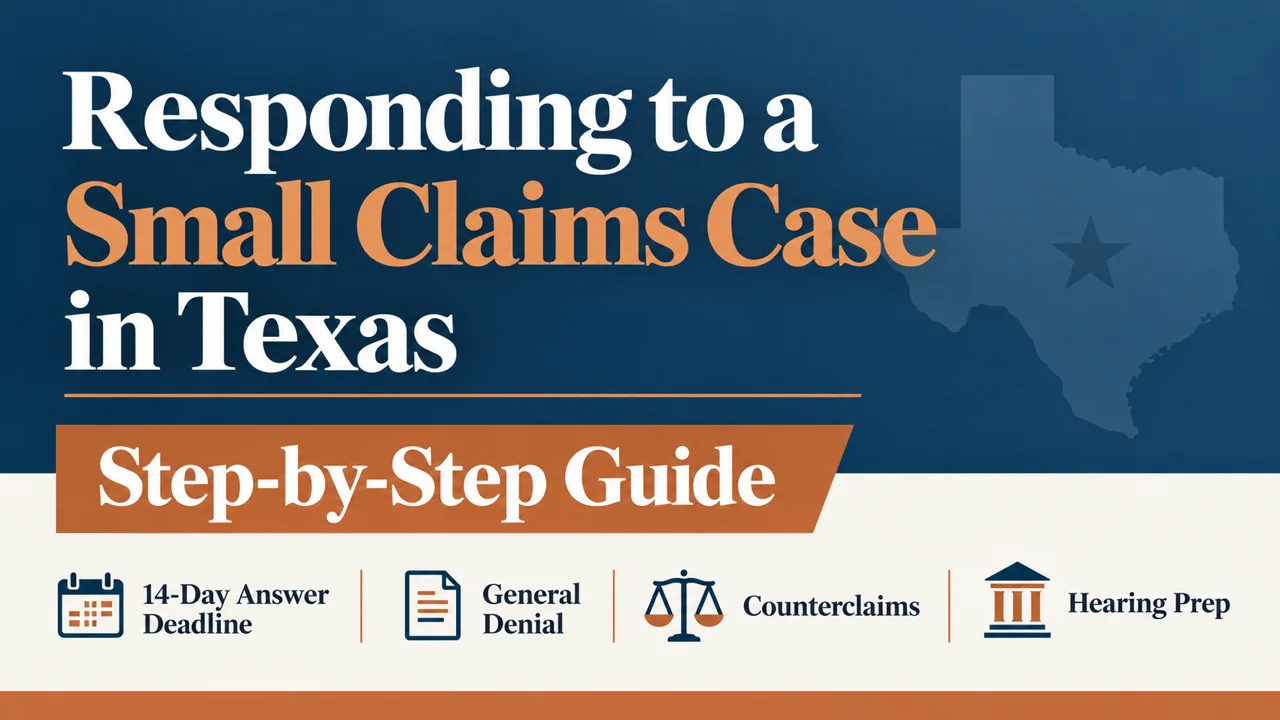 Texas Small Claims Response Guide — Deadlines, Defenses and Hearing Prep